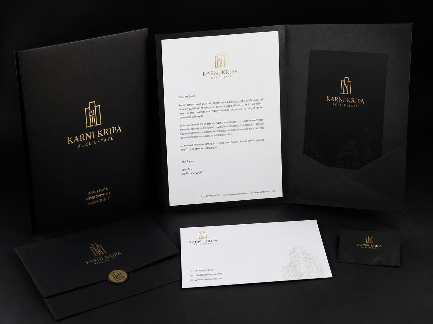 Papelaria corporativa completa — Karni Imóveis
